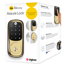 Load image into Gallery viewer, Yale Assure Lock Touchscreen with Zigbee in Polished Brass (YRD226)