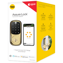 Load image into Gallery viewer, Yale Assure Lock Touchscreen, Connected by August - Polished Brass