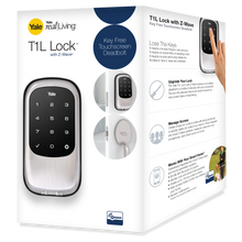 Load image into Gallery viewer, Yale T1L Lock Keypad Deadbolt with Z-Wave in Satin Nickel (YRD120)