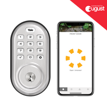 Load image into Gallery viewer, Yale Assure Lock Keypad, Connected by August - Satin Nickel