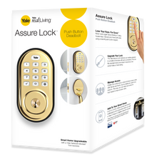 Load image into Gallery viewer, Yale Assure Lock Keypad in Polished Brass (Non-Connected) (YRD216)