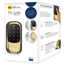 Load image into Gallery viewer, Yale T1L Lock Keypad Deadbolt with Z-Wave in Polished Brass (YRD120)