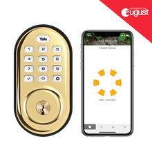 Load image into Gallery viewer, Yale Assure Lock Keypad, Connected by August - Polished Brass