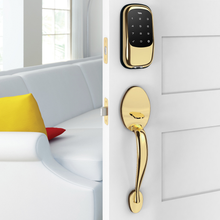 Load image into Gallery viewer, Yale T1L Lock Keypad Deadbolt in Polished Brass  (YRD120)