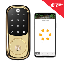 Load image into Gallery viewer, Yale Assure Lock Touchscreen, Connected by August - Polished Brass